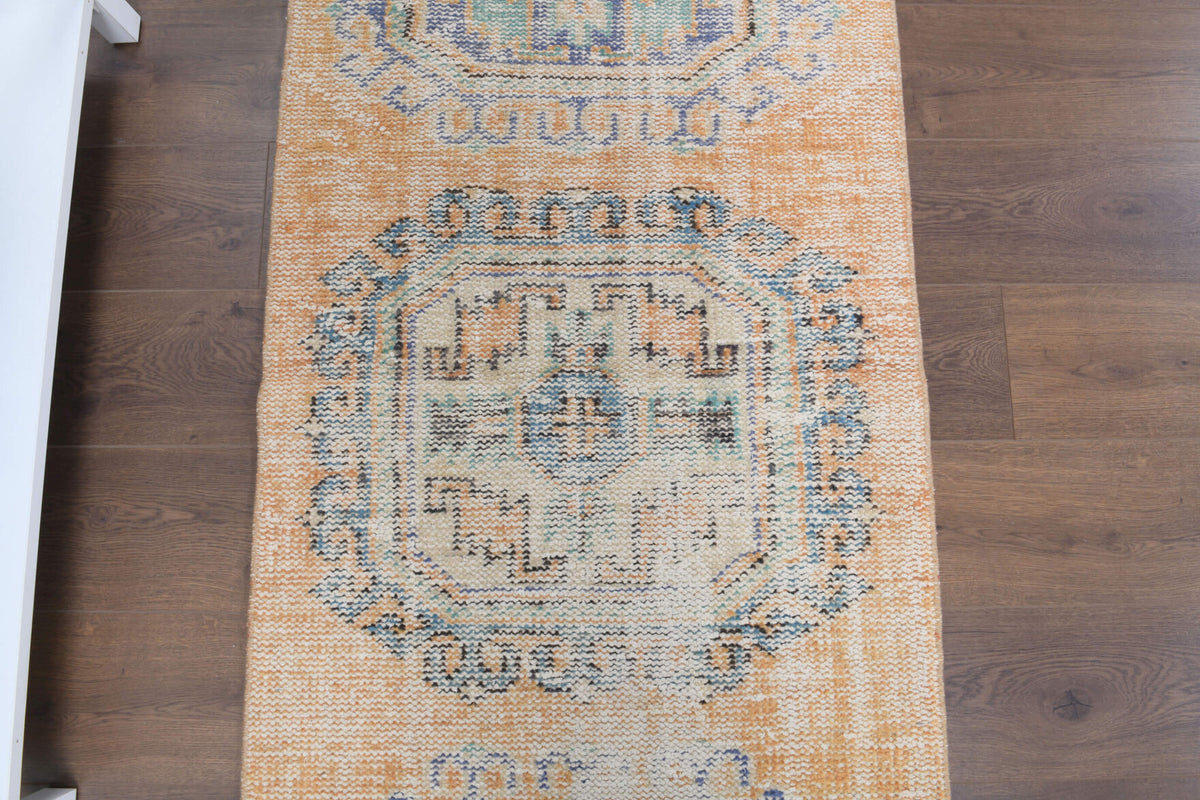 Semi-Antique Oushak Runner Rug