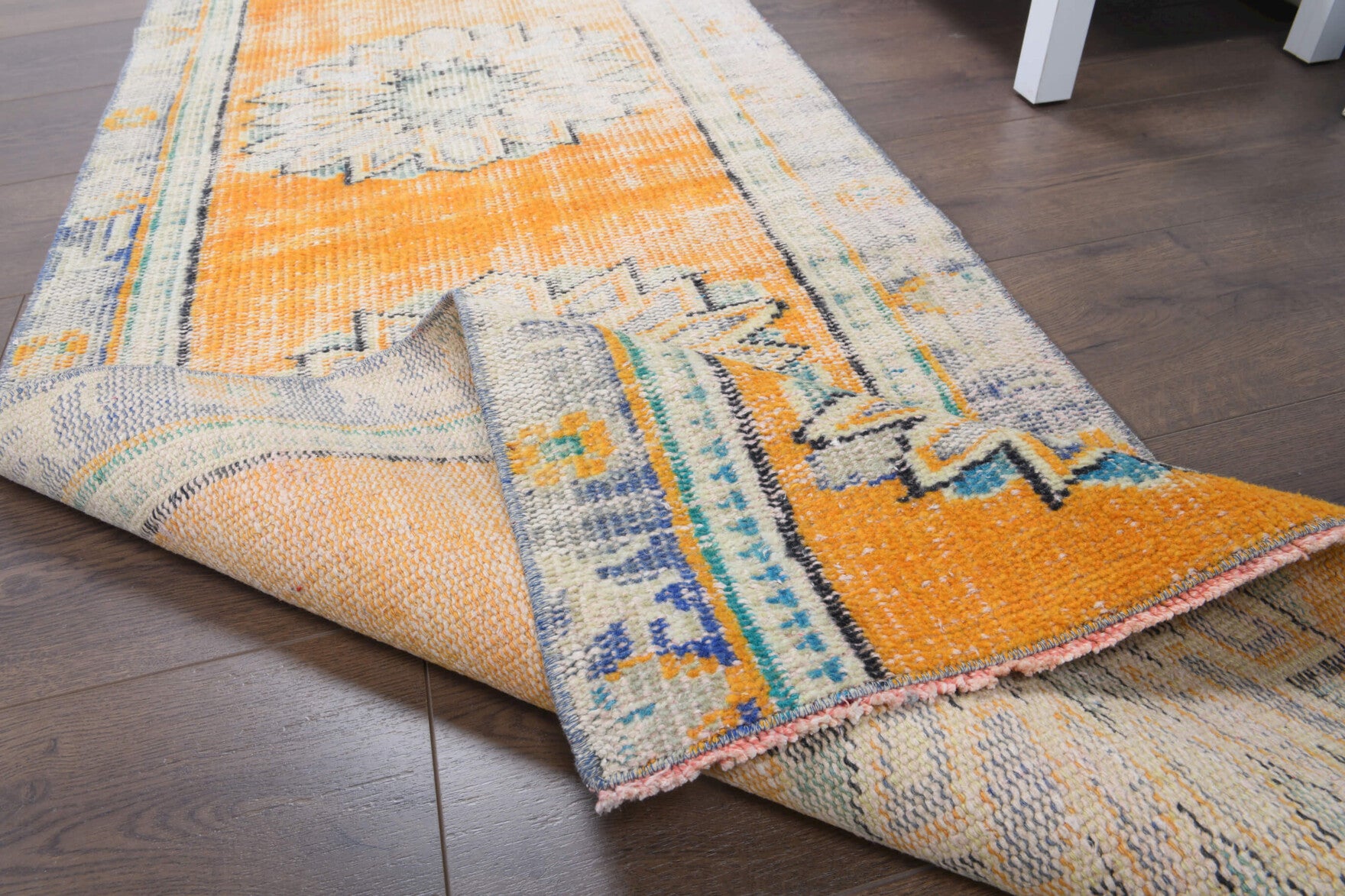 Handmade wool runner from Anatolia, Turkey – Home Decor Oushak Runner Rug 2'3" x 9'3"