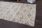 Firuzperi runner: 1970s handmade Anatolian runner with ikat motifs and cotton backing