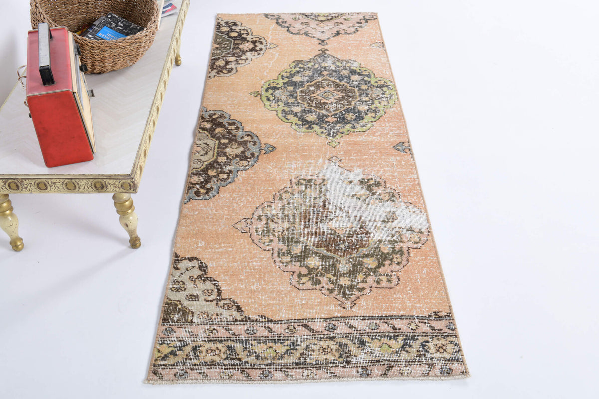 Vintage Oushak Runner Rug - 29474