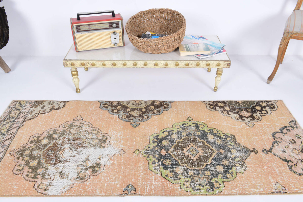 Vintage Oushak Runner Rug - 29474
