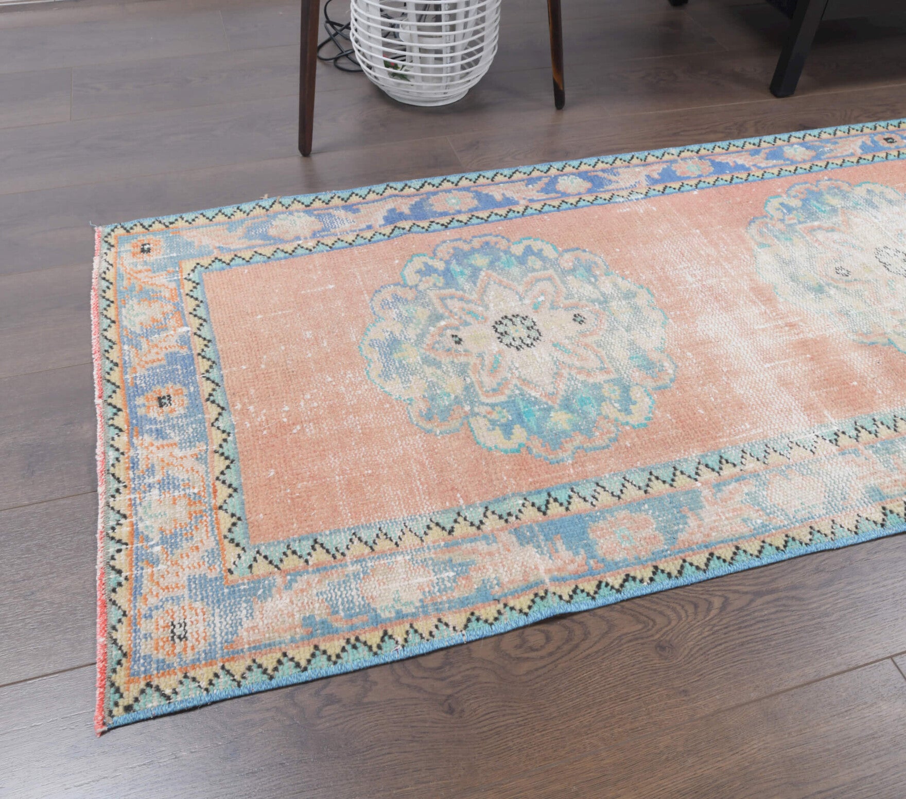 One-of-a-kind 1970s Anatolian vintage runner rug in wool, 2'7" x 10'6"