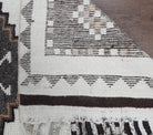 Elmaspeyker runner: 1970s handmade Anatolian runner with oriental motifs and cotton backing