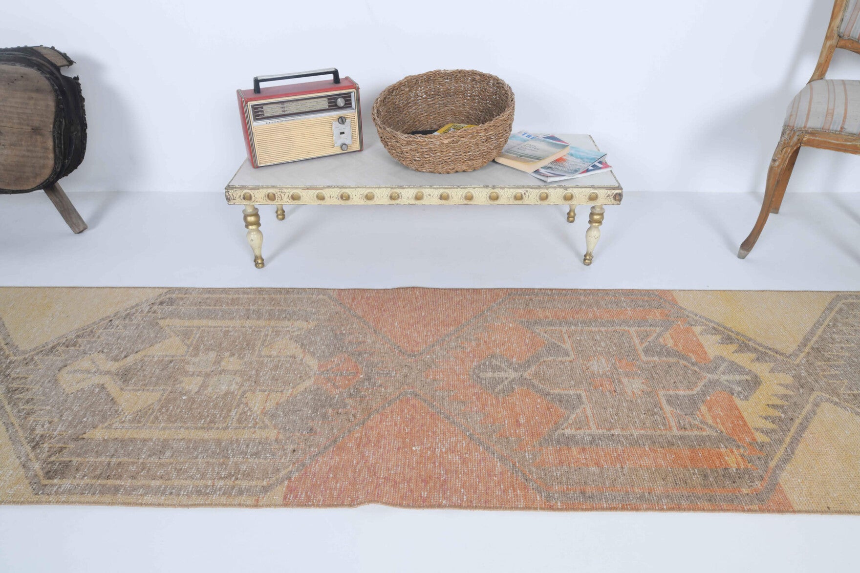 One-of-a-kind 1970s Anatolian vintage runner rug in wool, 2'4" x 13'4"