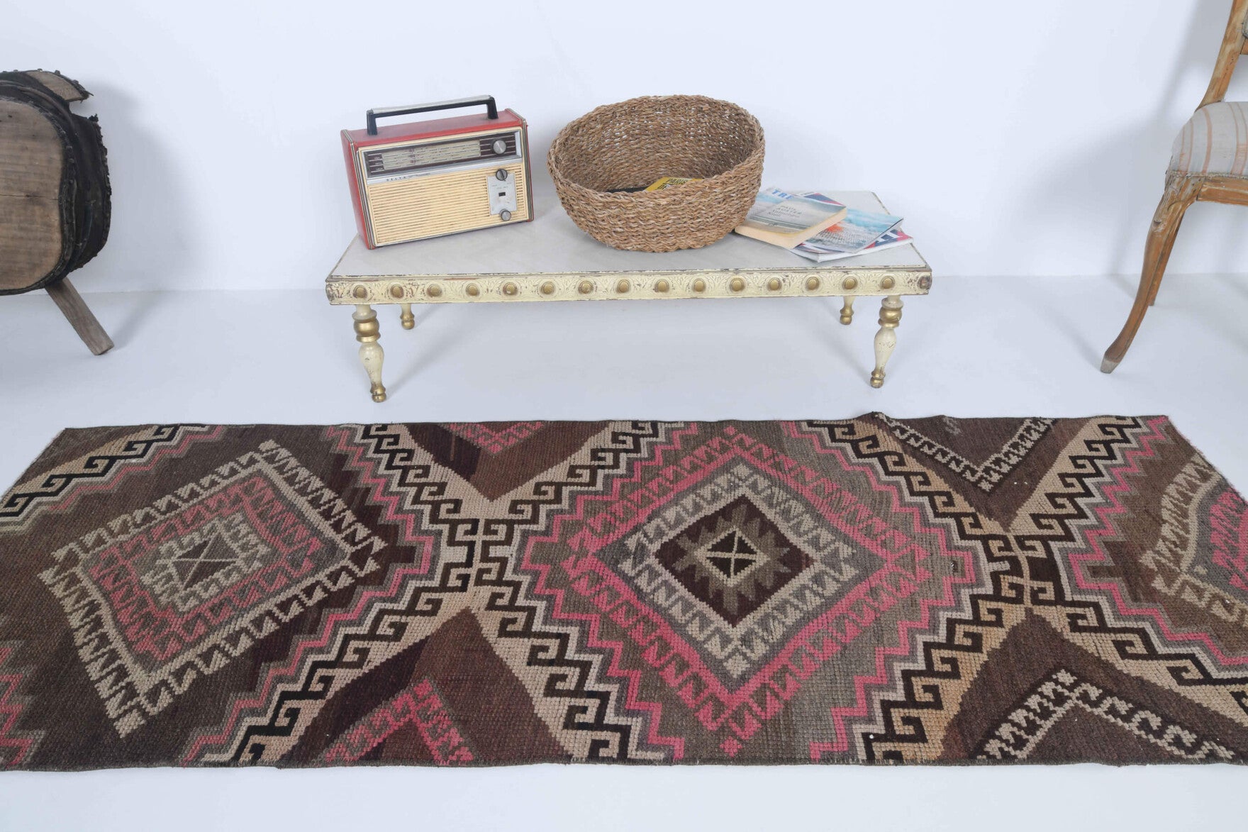 One-of-a-kind 1970s Anatolian vintage runner rug in wool, 2'5" x 7'2"