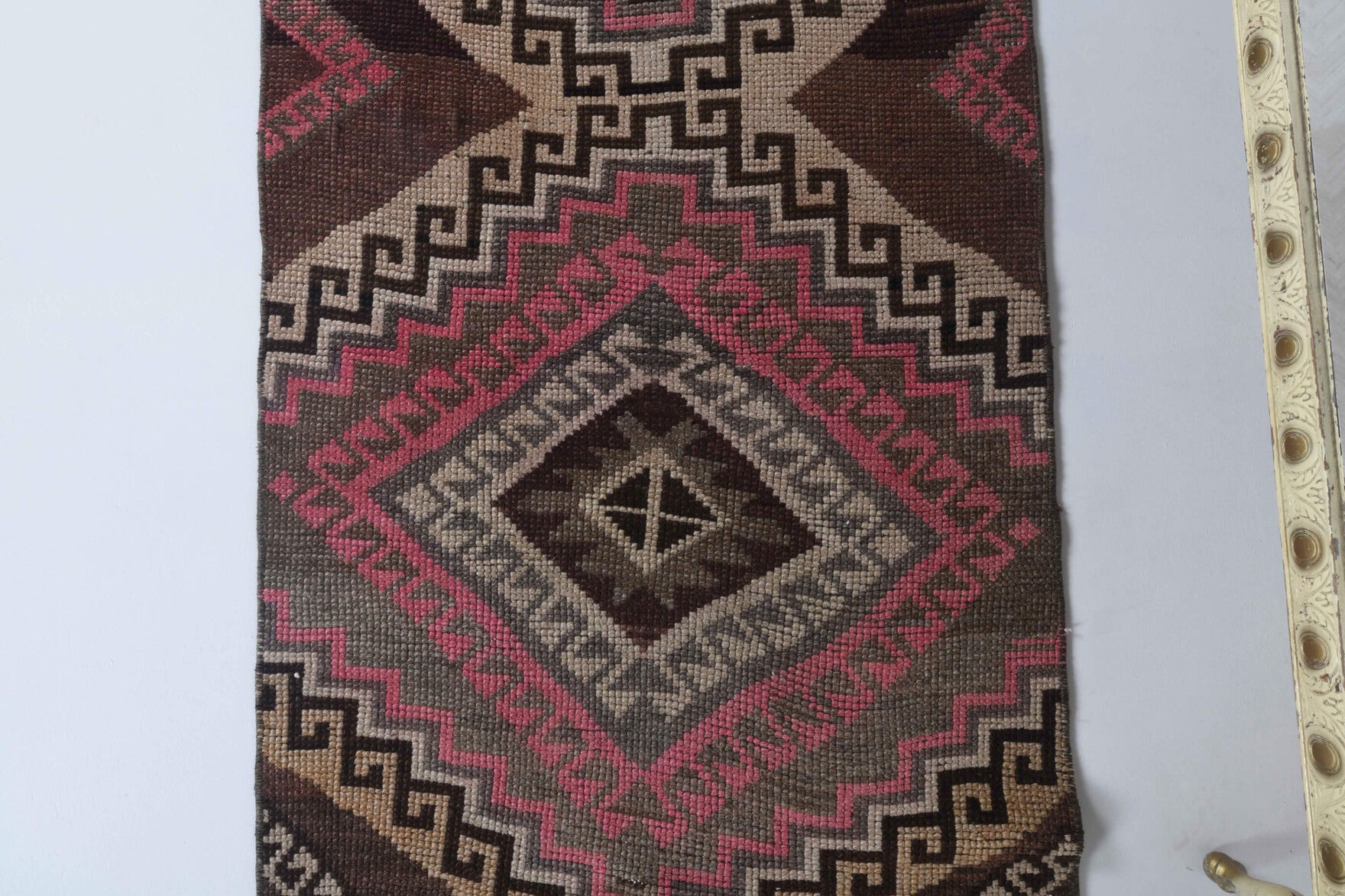 73x218 cm vintage Anatolian runner rug – Ecedil, low pile, wool