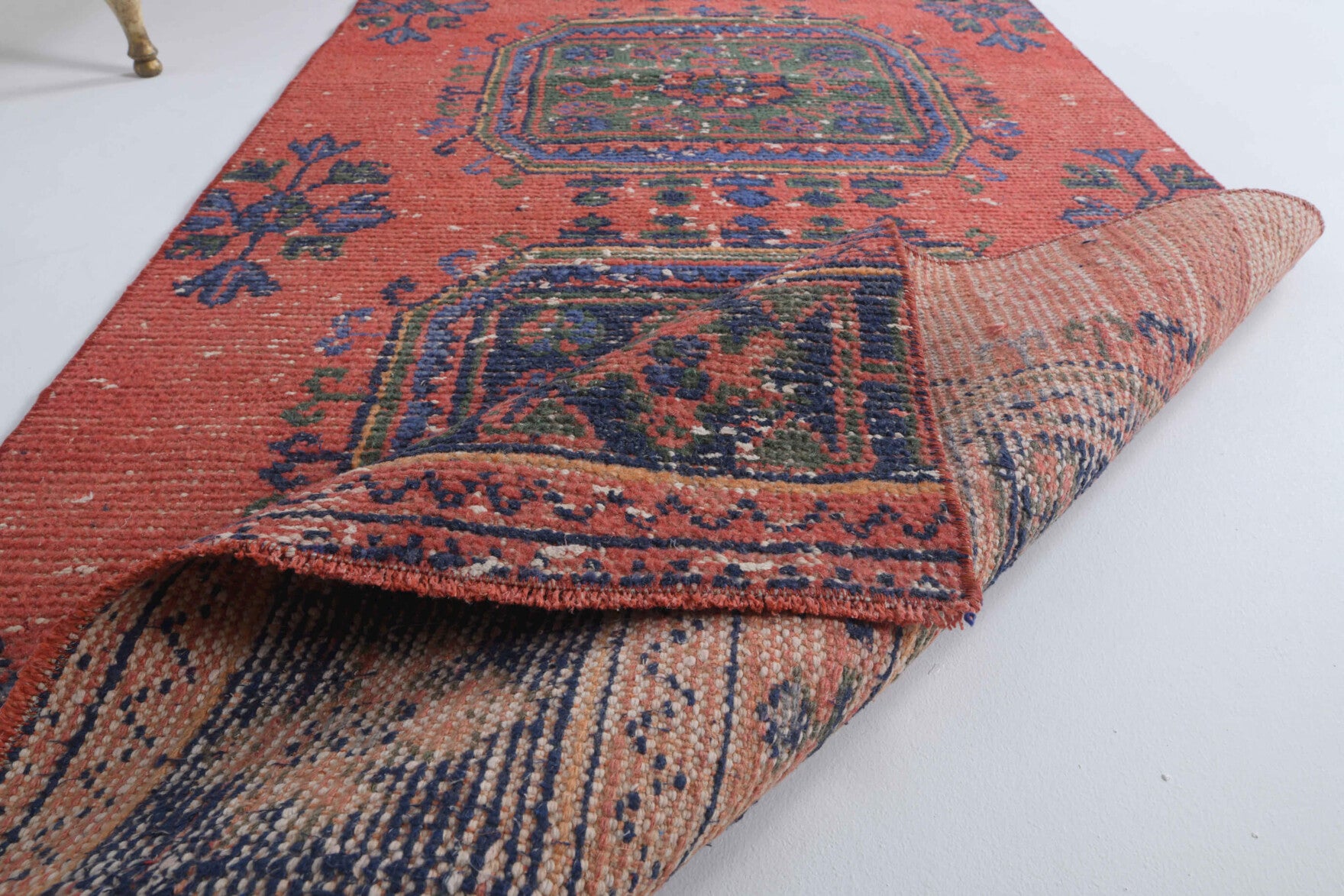 Handmade wool runner from Anatolia, Turkey – Vintage Anatolian Runner Rug 2'10" x 10'11"