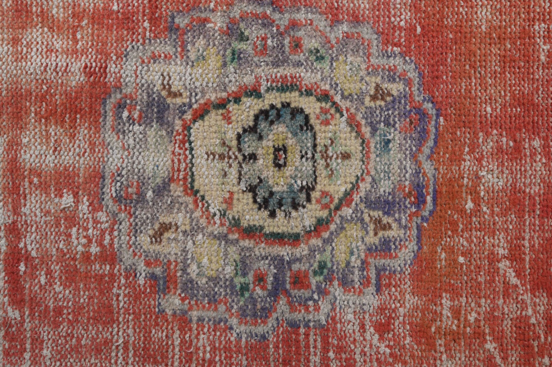 Authentic Anatolian distressed vintage runner rug (1950s) with oriental design – one-of-a-kind at Fame Rugs