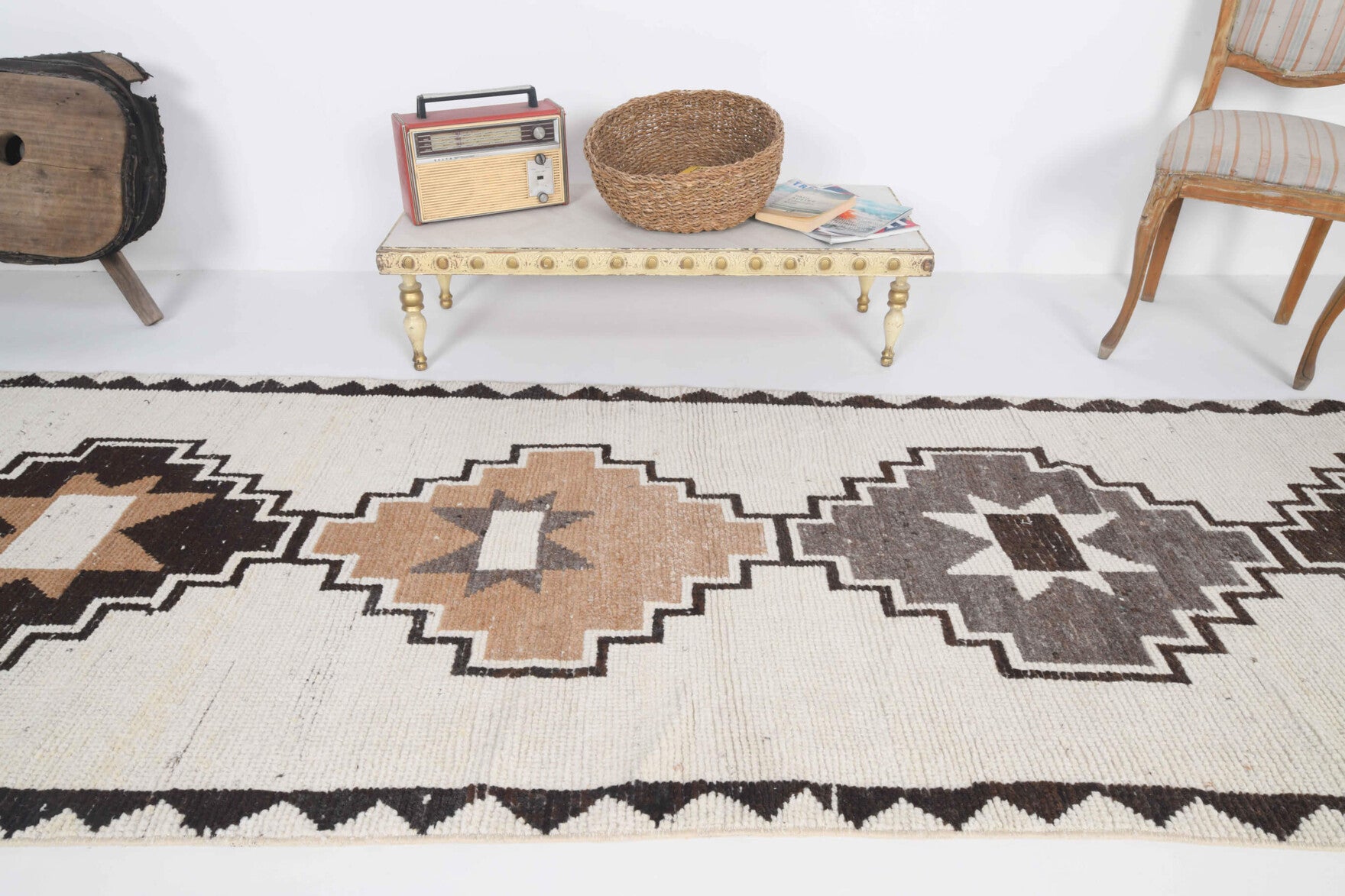 One-of-a-kind 1970s Anatolian vintage runner rug in wool, 3'7" x 10'8"