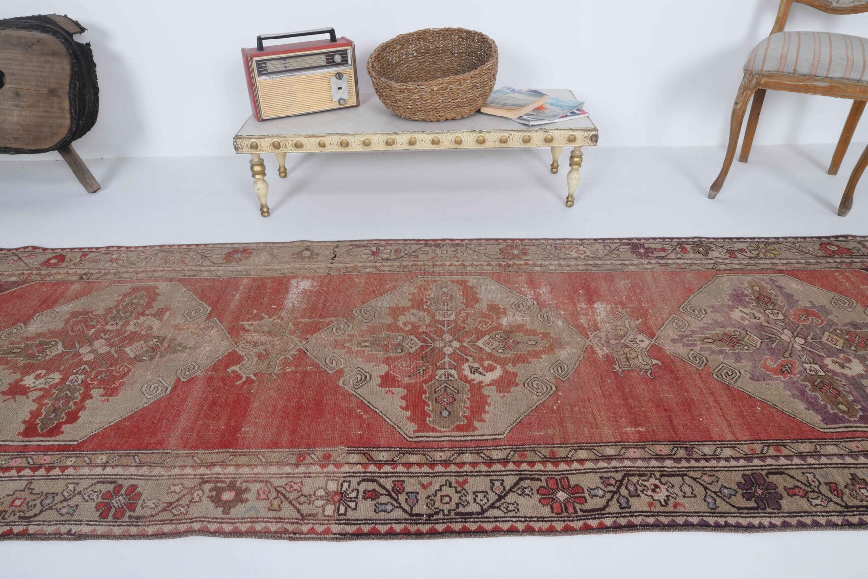 One-of-a-kind 1970s Anatolian vintage runner rug in wool, 3'3" x 10'9"