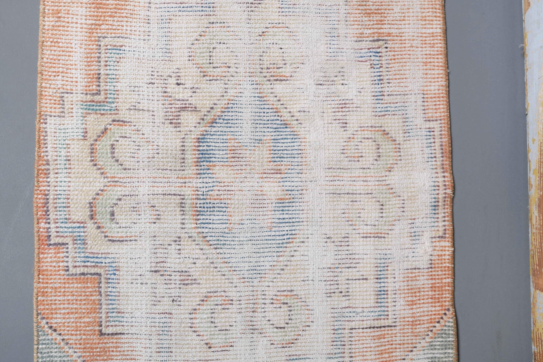 61x210 cm distressed vintage Anatolian runner rug – Dilcihan, low pile, wool