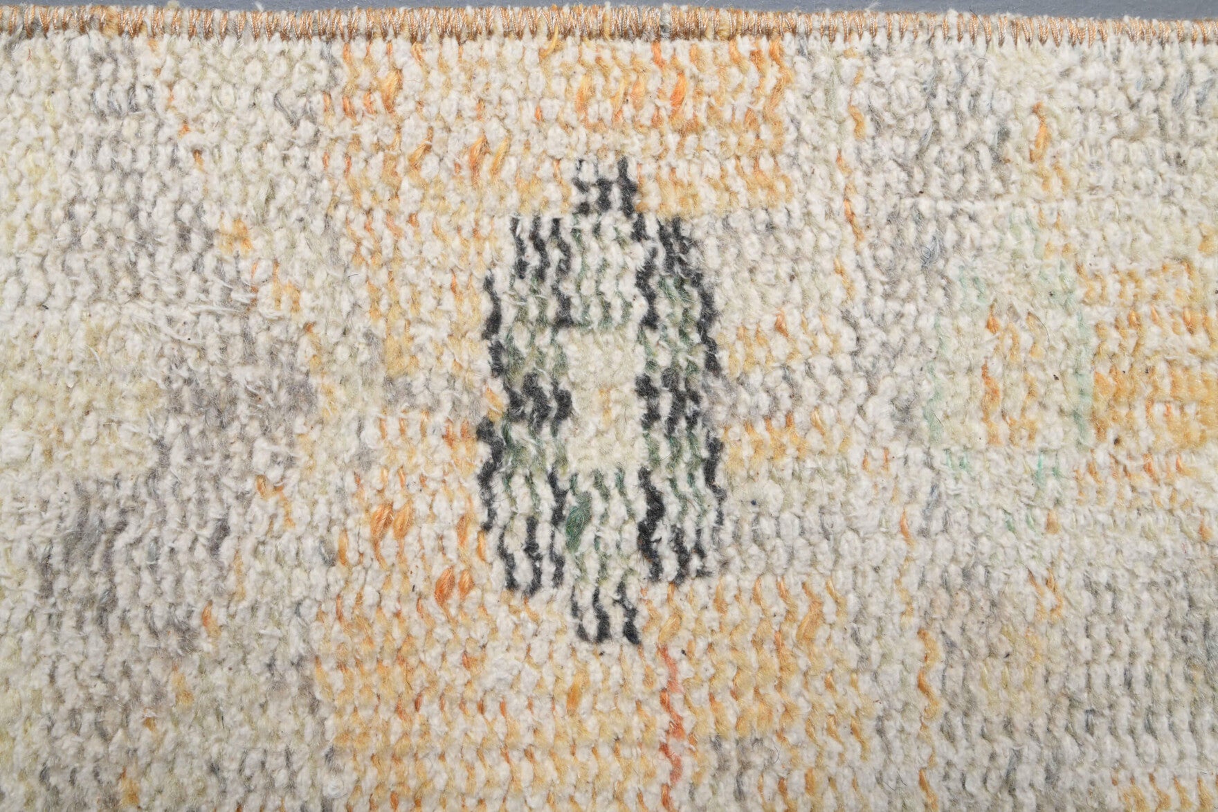 Authentic Anatolian distressed vintage runner rug (1950s) with abstract design – one-of-a-kind at Fame Rugs