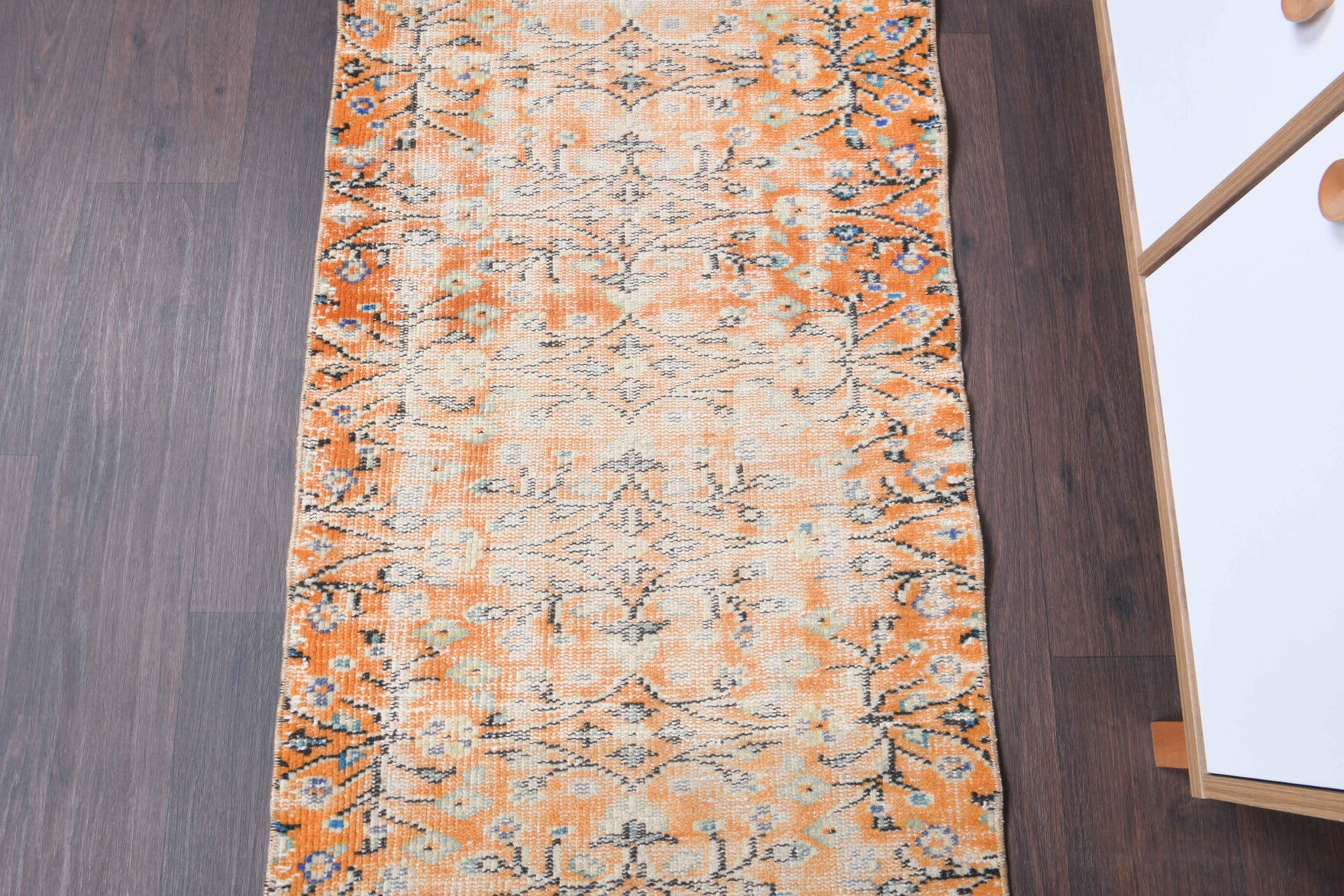 68x310 cm vintage Anatolian runner rug – Defnenihal, low pile, wool