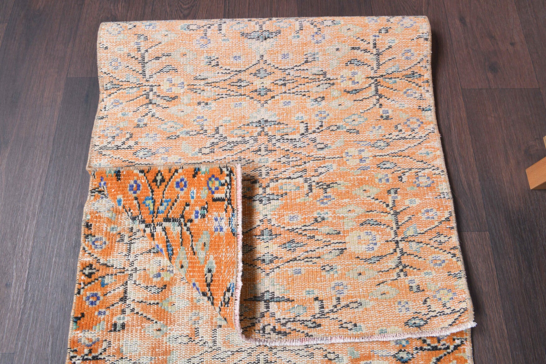 Handmade wool runner from Anatolia, Turkey – Vintage Runner Rug 2'3" x 10'2"