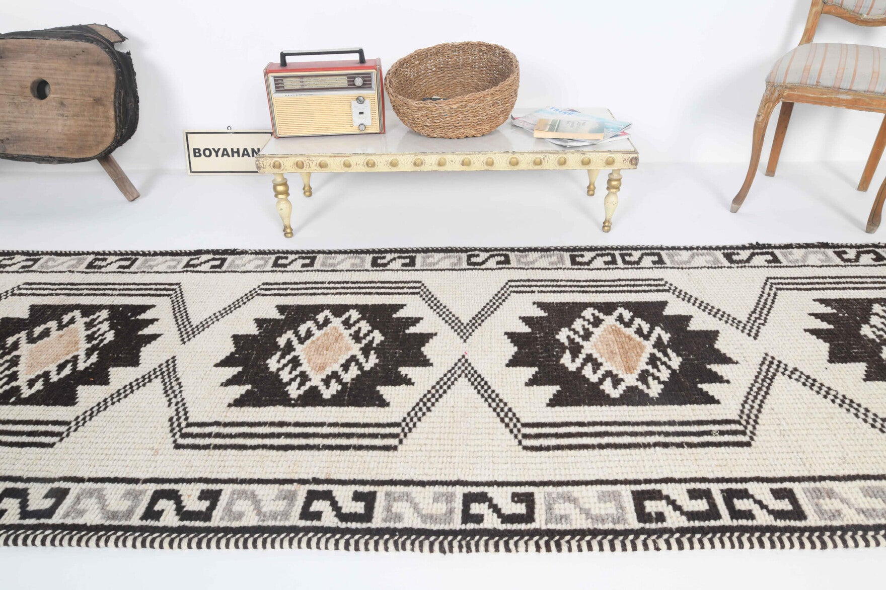 One-of-a-kind 1970s Anatolian vintage runner rug in wool, 3'3" x 10'8"