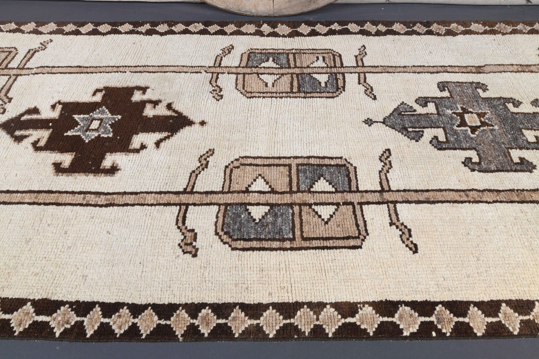 One-of-a-kind 1970s Anatolian vintage runner rug in wool, 3'11" x 10'4"