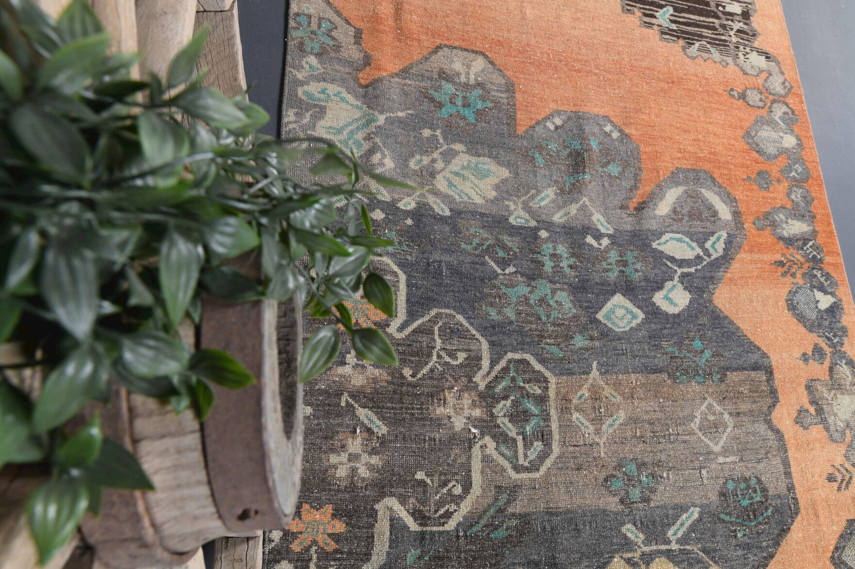 123x307 cm vintage Anatolian runner rug – Zephyrosela, low pile, wool