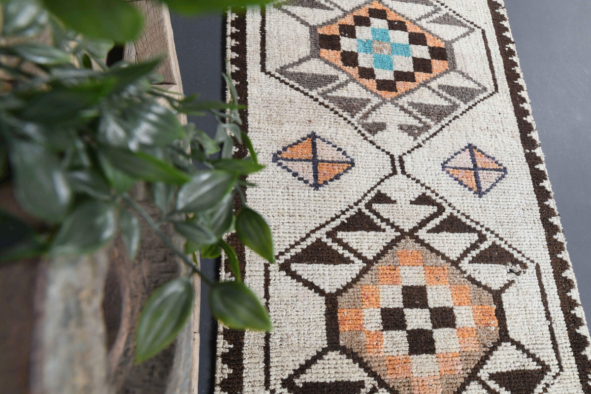 Turkish Oushak Vintage Runner Rug