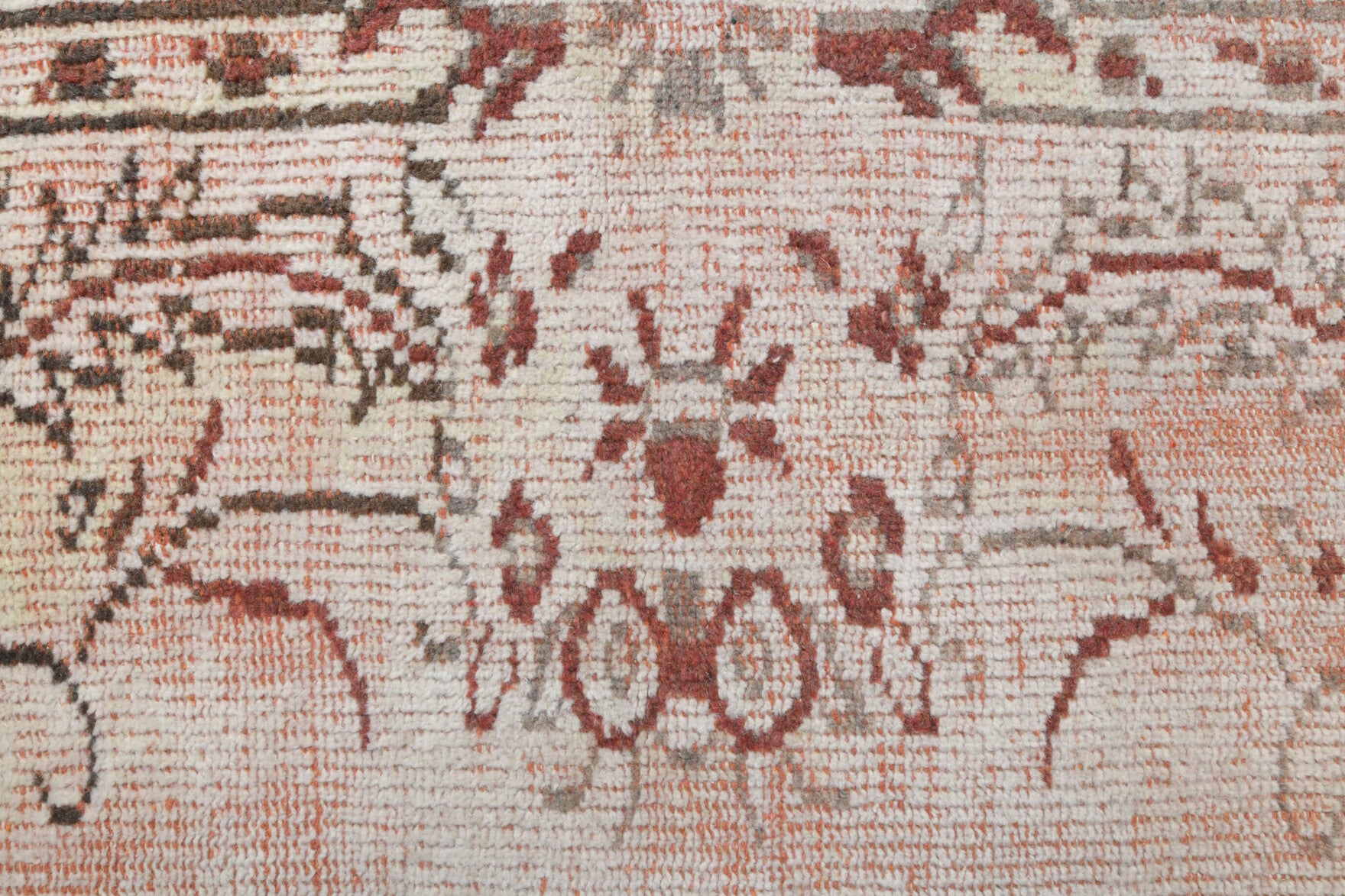 Yaprakmelek runner: 1970s handmade Anatolian runner with floral motifs and cotton backing