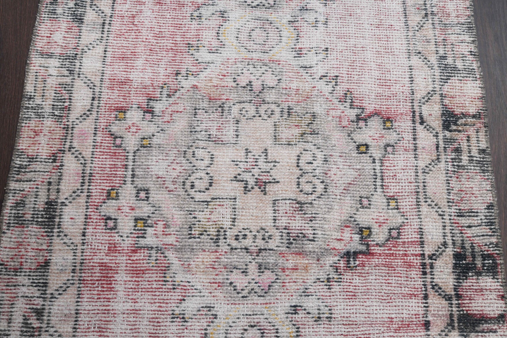 One-of-a-kind 1950s Anatolian distressed vintage runner rug in wool, 2'11" x 9'3"