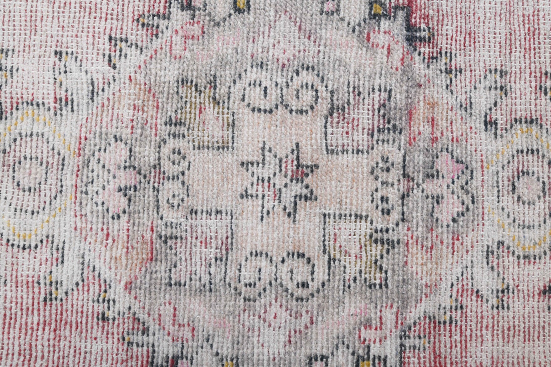 Yakutsever runner: 1950s handmade Anatolian runner with oriental motifs and cotton backing