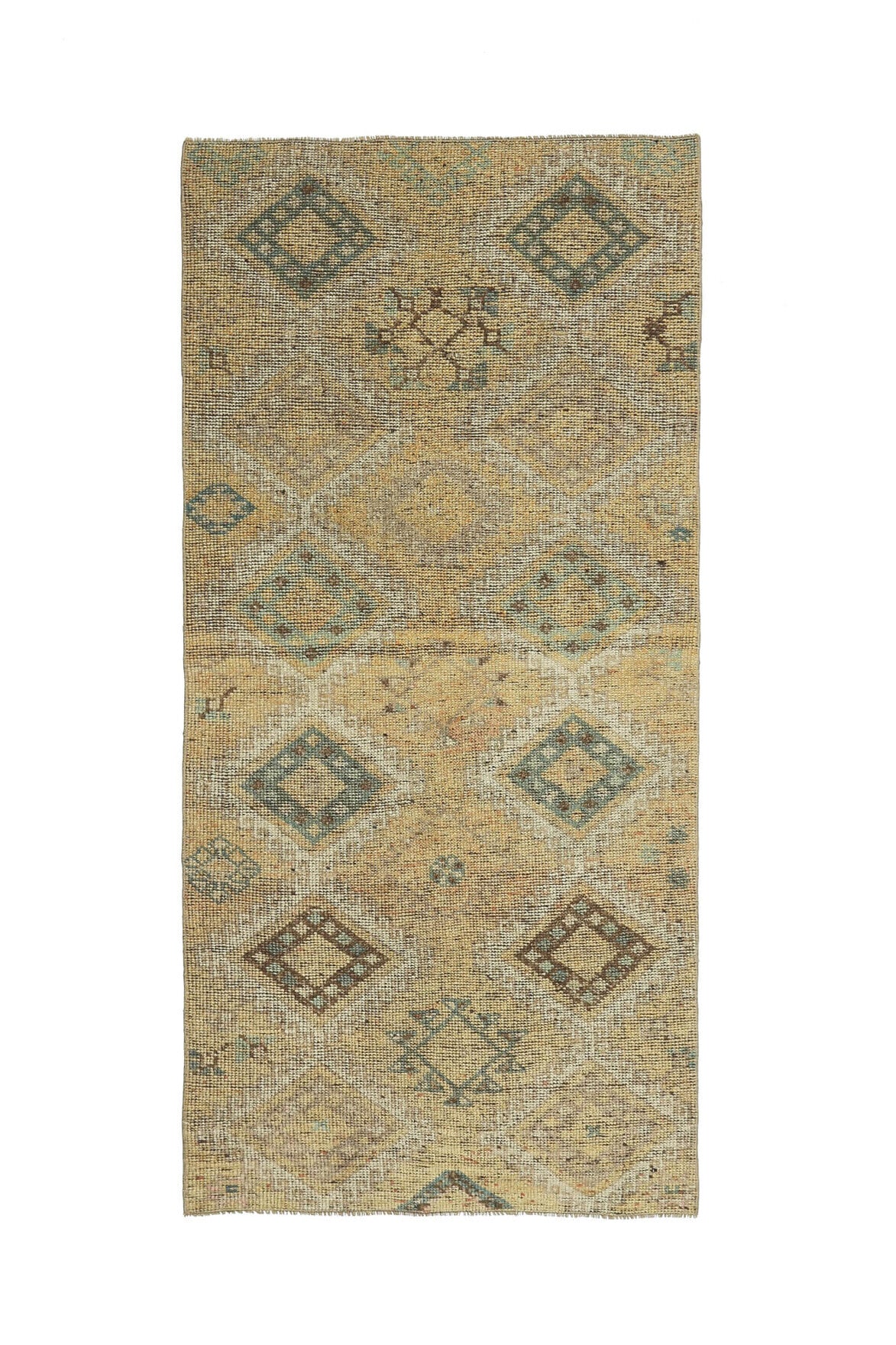 Turkish Vintage Oushak Runner Rug