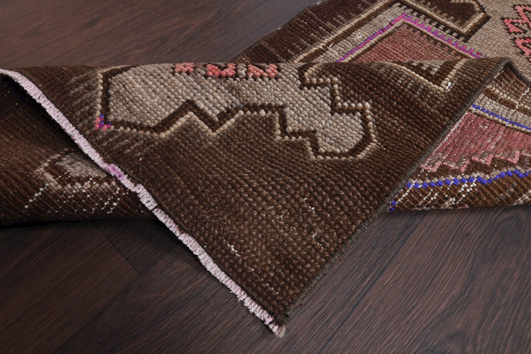 60x259 cm vintage Anatolian runner rug – Xanthodika, low pile, wool