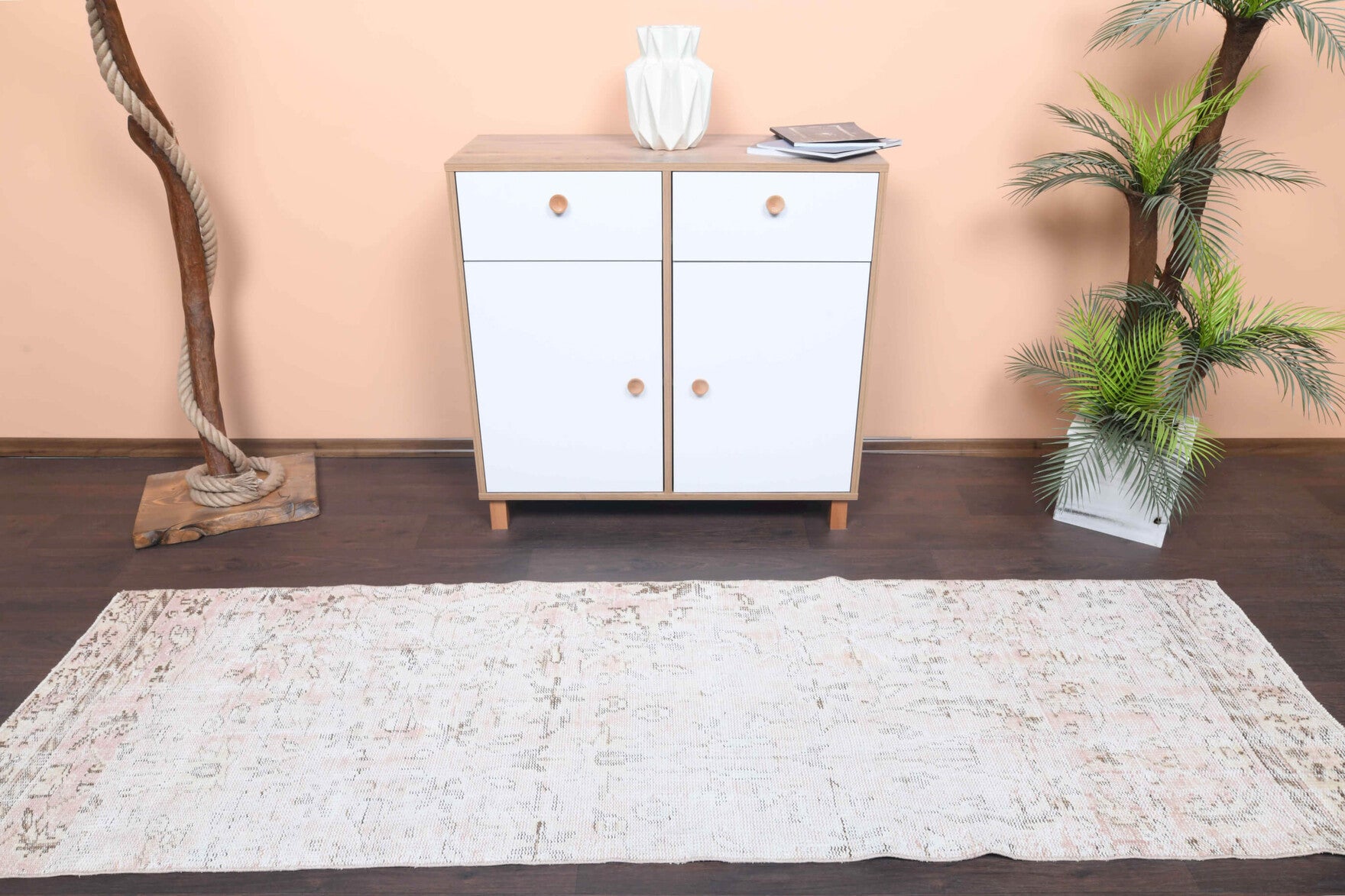 Tuncnisin Antique Oushak Runner Rug by Fame Rugs – one-of-a-kind antique washed vintage runner from the 1950s