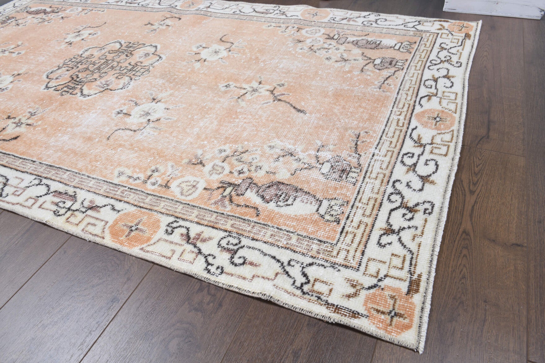 114x202 cm vintage Anatolian area rug – Timotima, low pile, wool