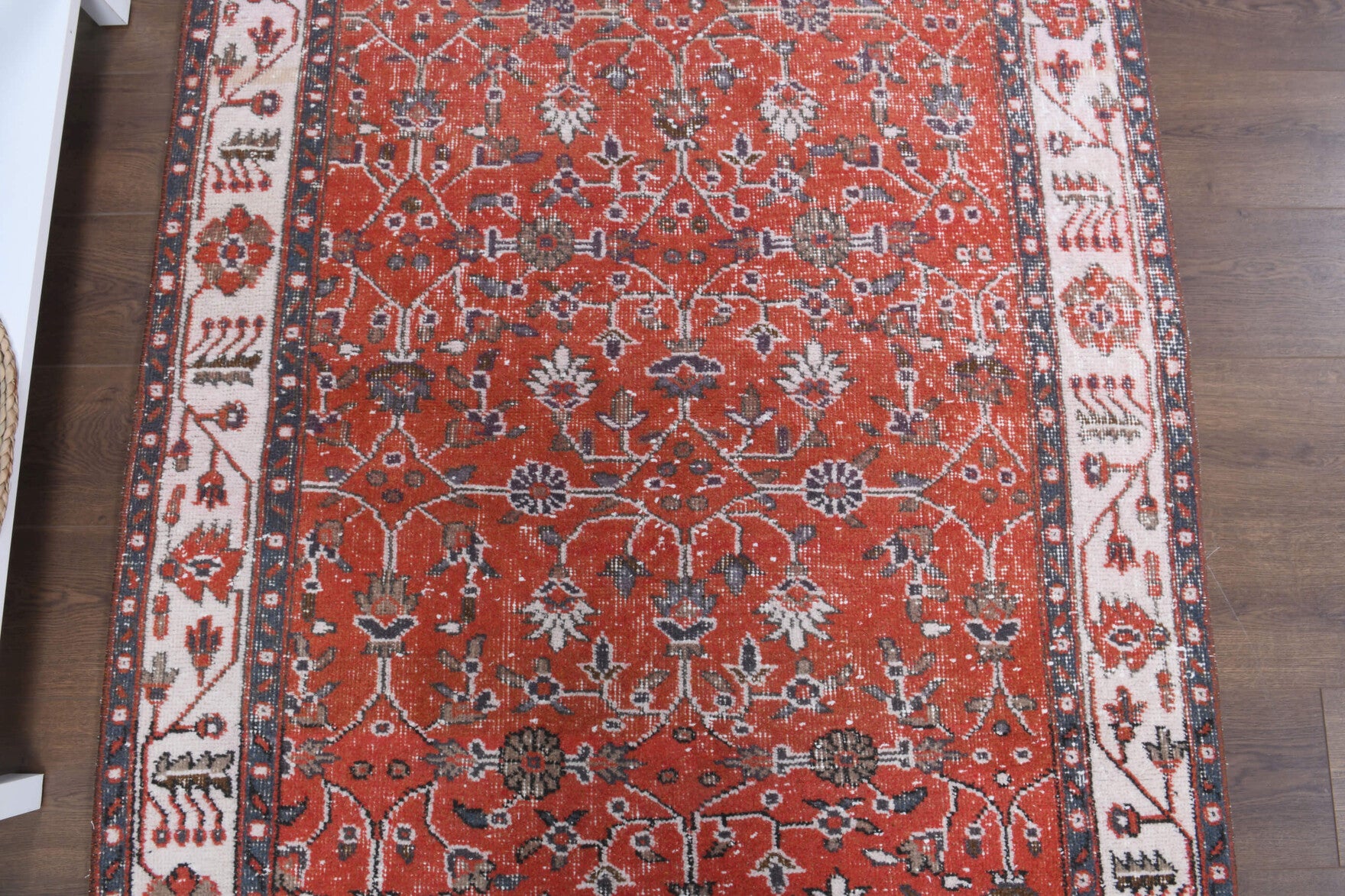 One-of-a-kind 1970s Anatolian vintage area rug in wool, 4' x 6'8"