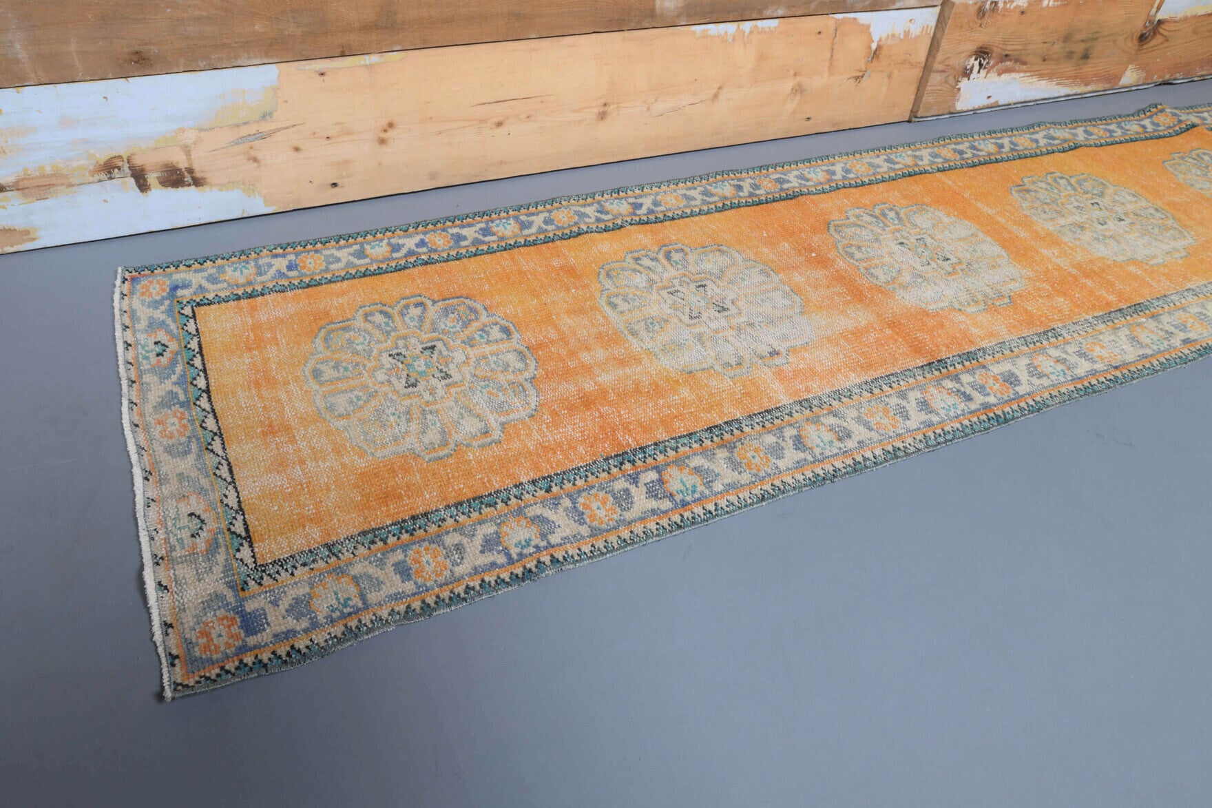 One-of-a-kind 1970s Anatolian vintage runner rug in wool, 2'7" x 10'