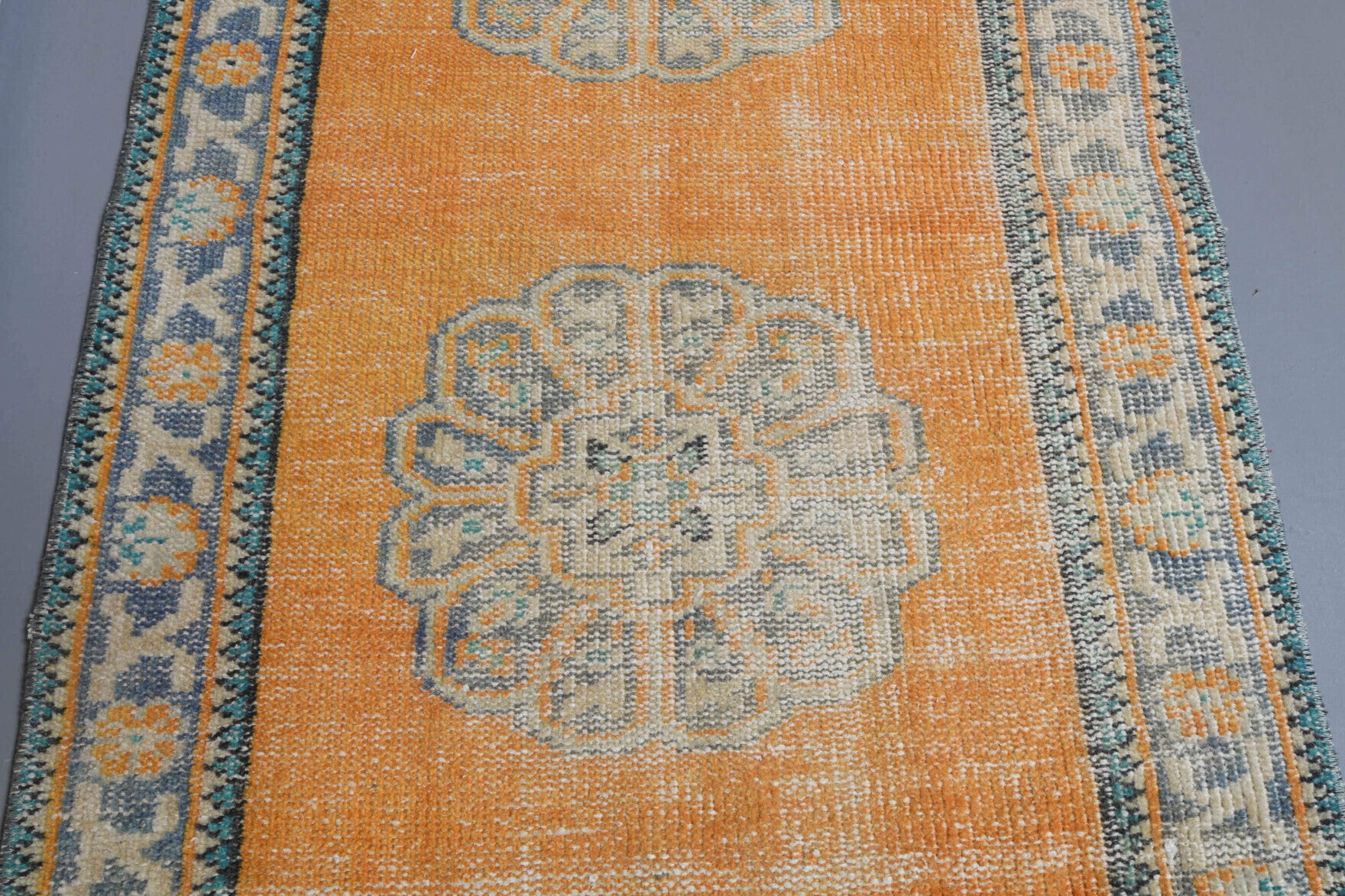 Authentic Anatolian vintage runner rug (1970s) with oriental design – one-of-a-kind at Fame Rugs
