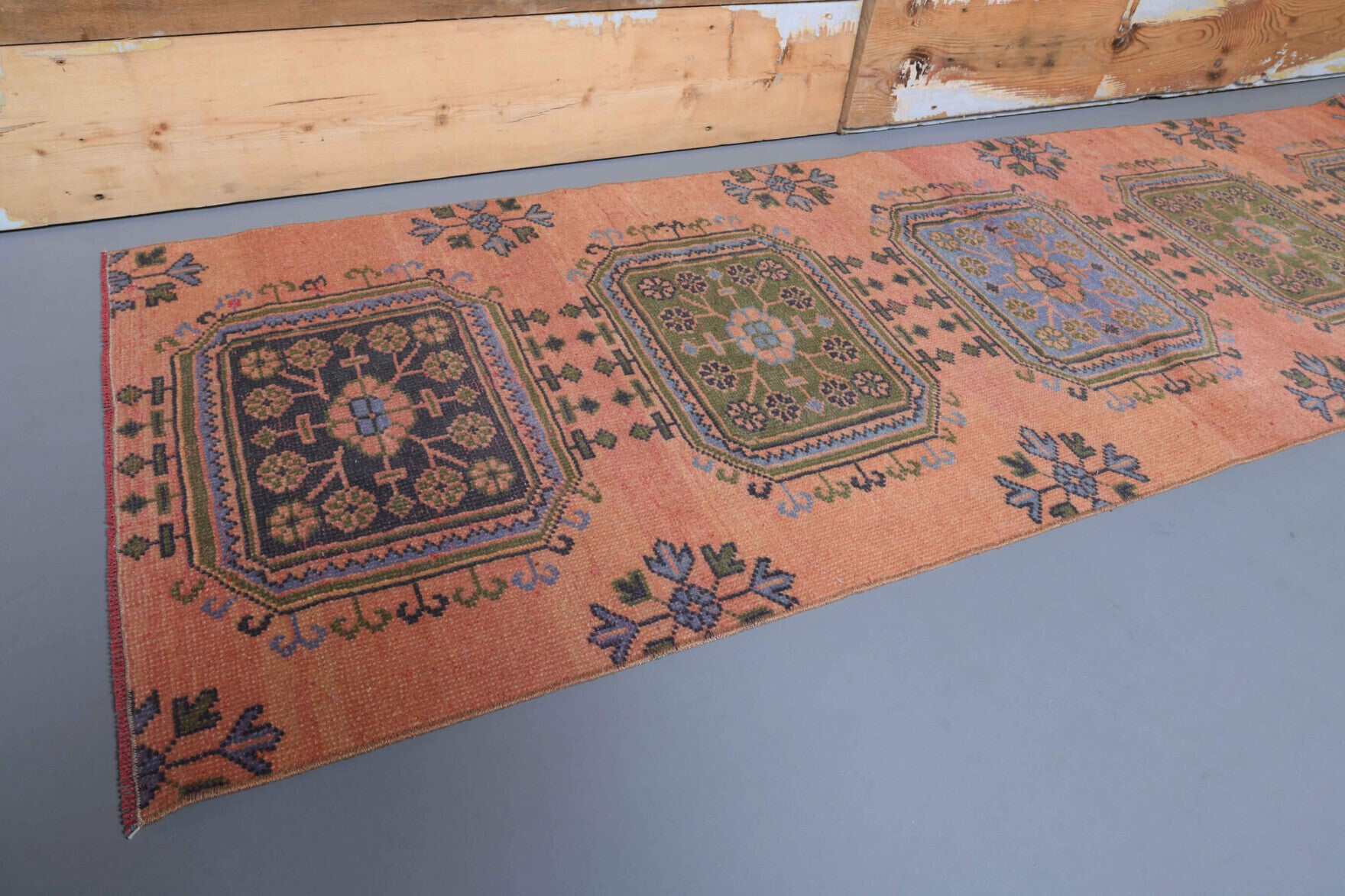 One-of-a-kind 1970s Anatolian vintage runner rug in wool, 2'11" x 8'10"