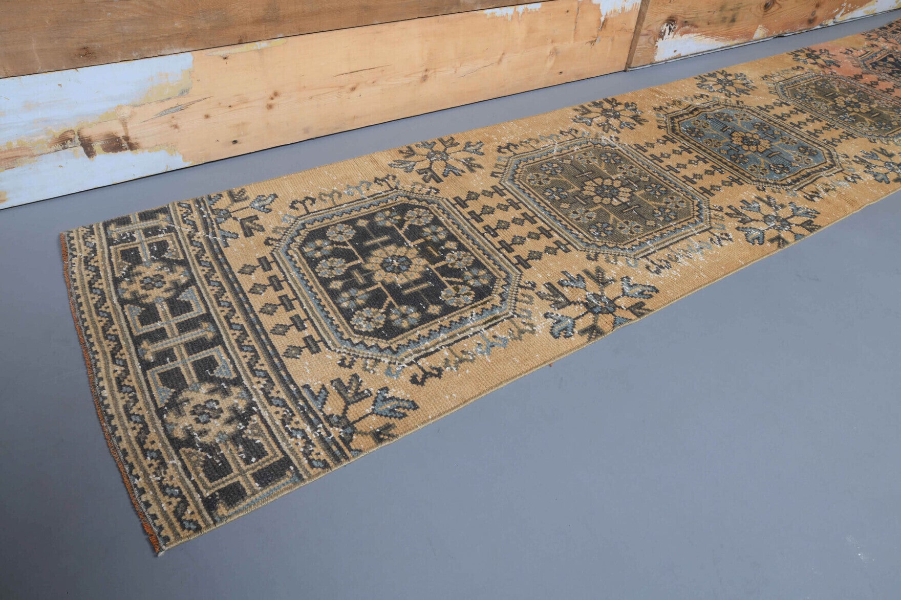 One-of-a-kind 1970s Anatolian vintage runner rug in wool, 2'6" x 11'2"