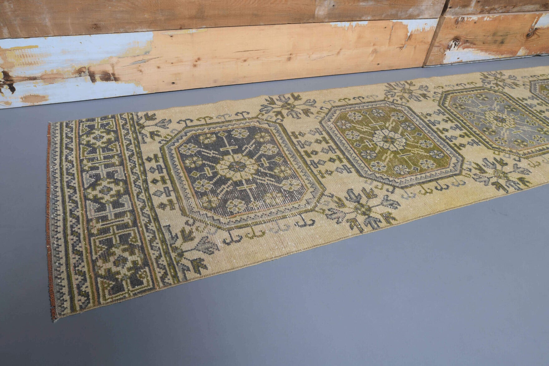 One-of-a-kind 1970s Anatolian vintage runner rug in wool, 2'7" x 11'2"