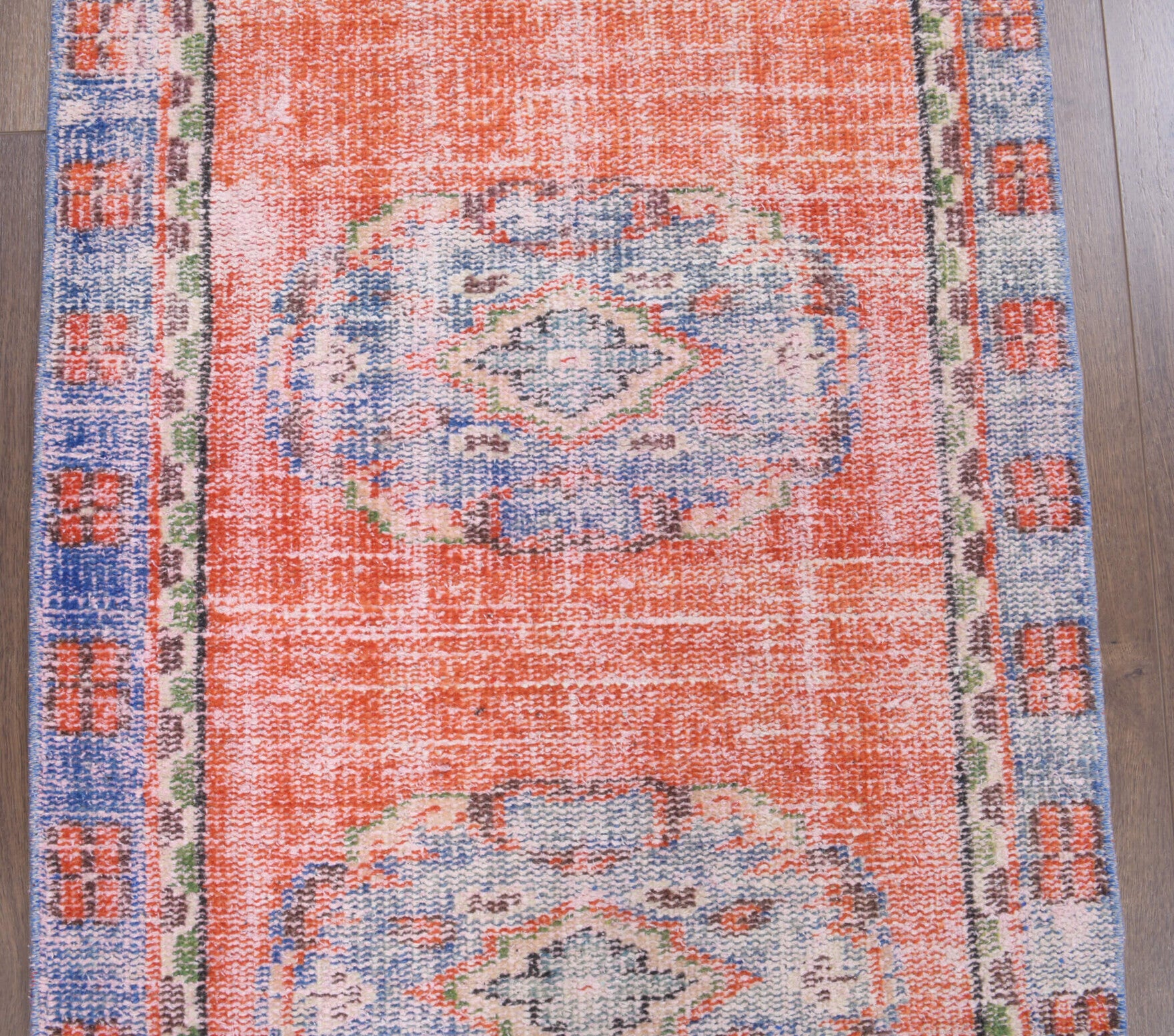 75x295 cm vintage Anatolian runner rug – Ketenkusa, low pile, wool