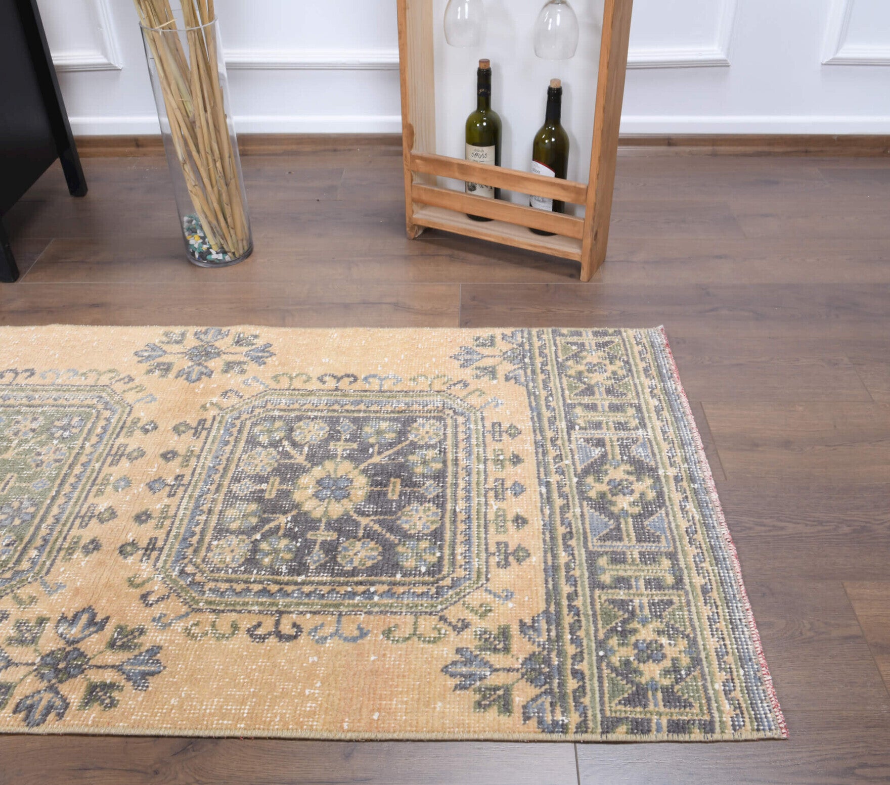 Handmade wool runner from Anatolia, Turkey – Vintage Runner Rug 2'8" x 11'4"