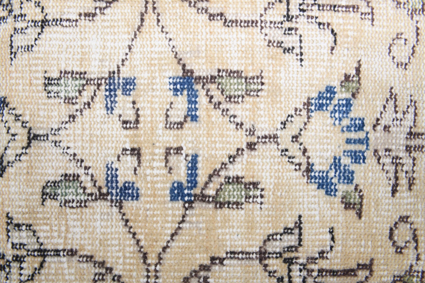 80x322 cm vintage Anatolian runner rug – Kelebekperver, low pile, wool