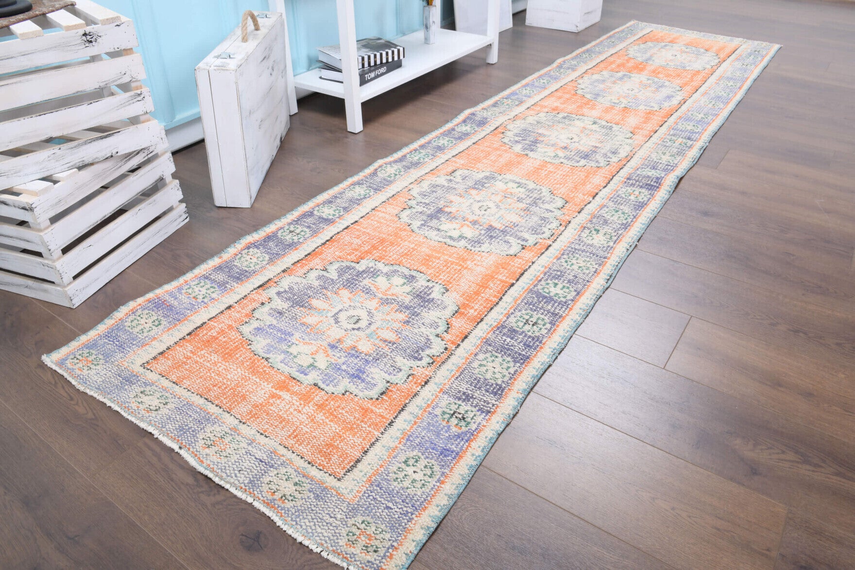 One-of-a-kind 1970s Anatolian vintage runner rug in wool, 2'9" x 10'9"