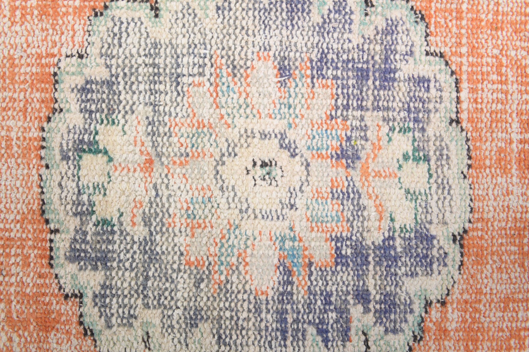 84x328 cm vintage Anatolian runner rug – Kelebekpare, low pile, wool