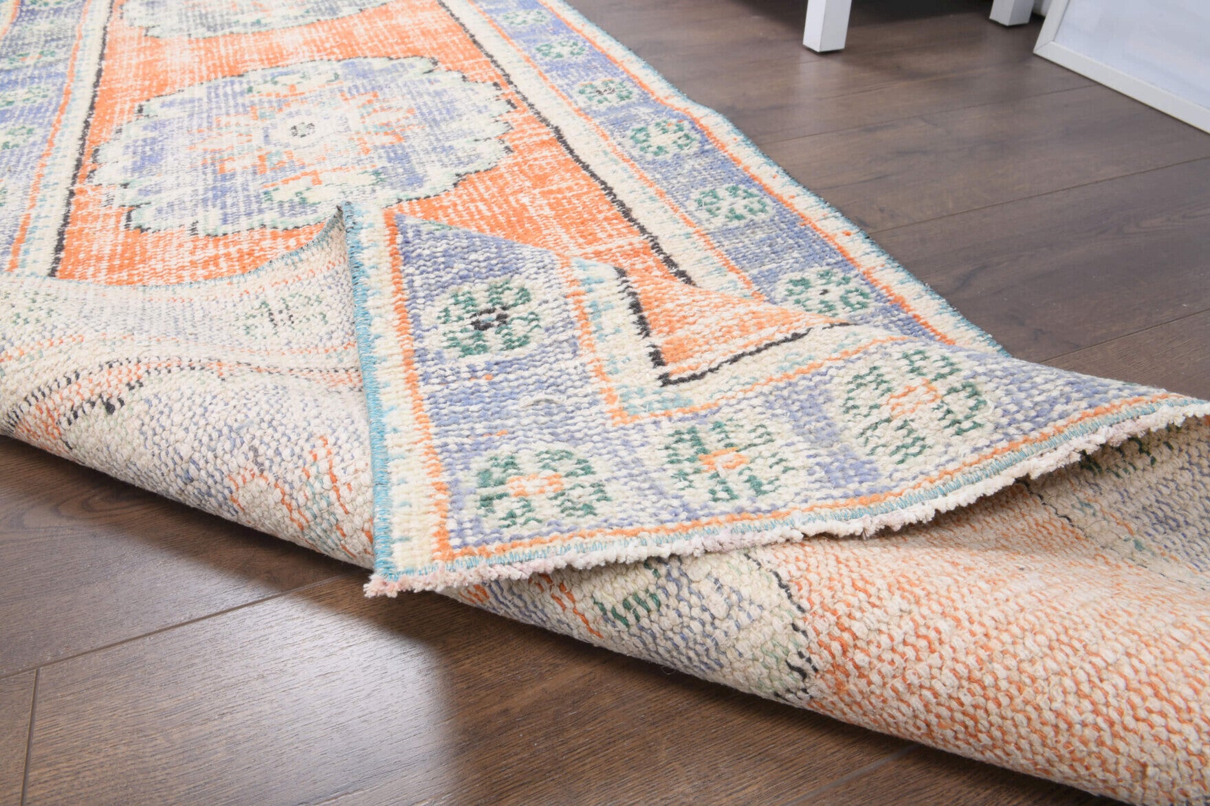 Handmade wool runner from Anatolia, Turkey – Vintage Runner Rug 2'9" x 10'9"