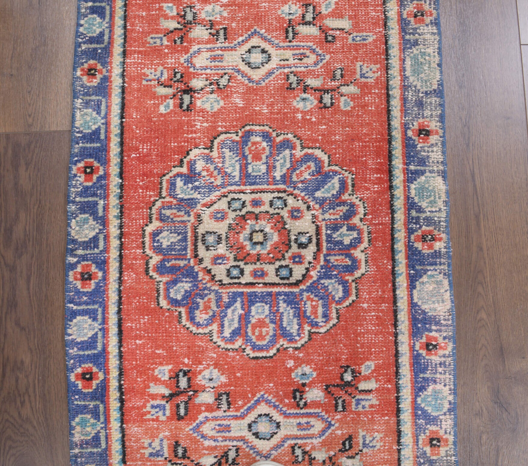 65x315 cm vintage Anatolian runner rug – Kelebeknihal, low pile, wool