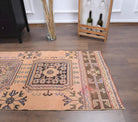 Karanfilcihan runner: 1970s handwoven flatweave Anatolian runner with floral motifs and cotton backing