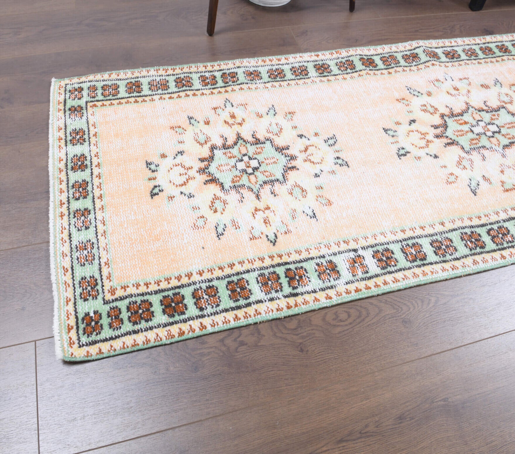 One-of-a-kind 1970s Anatolian vintage runner rug in wool, 2'4" x 11'5"