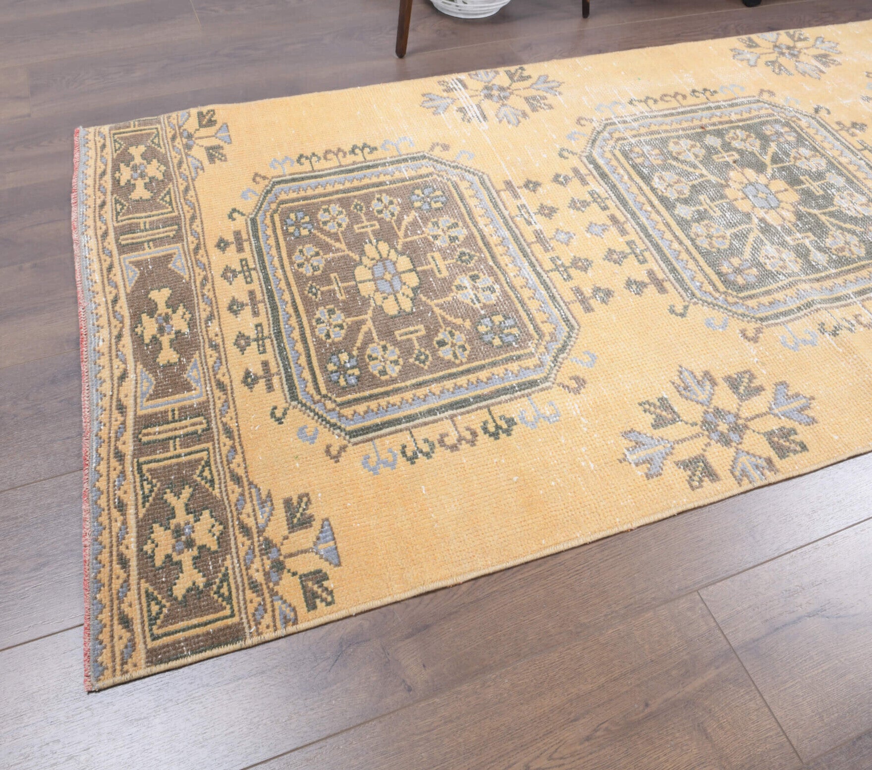 One-of-a-kind 1970s Anatolian vintage runner rug in wool, 3'3" x 12'9"
