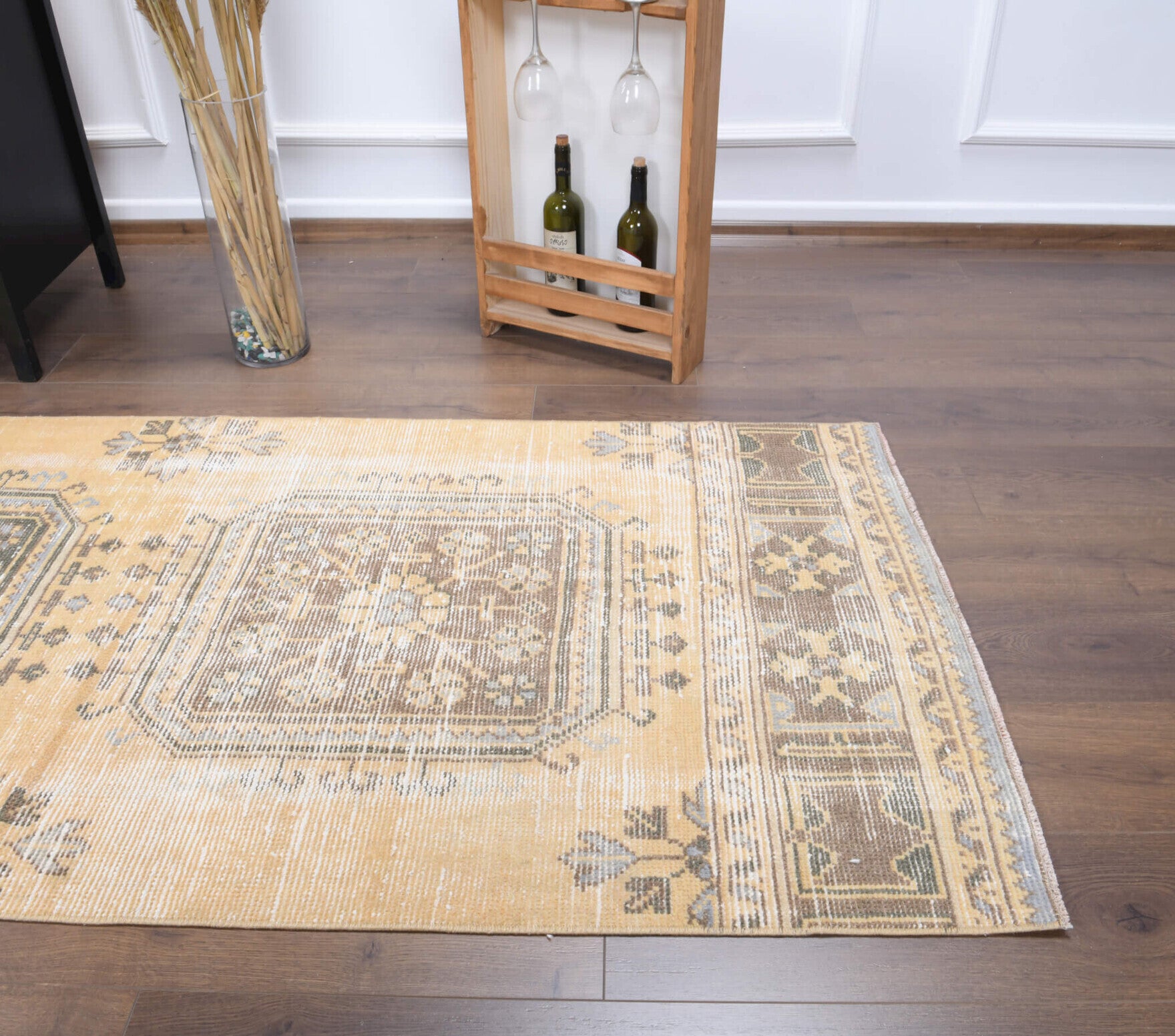 Handmade wool runner from Anatolia, Turkey – Vintage Runner Rug 3'3" x 12'9"