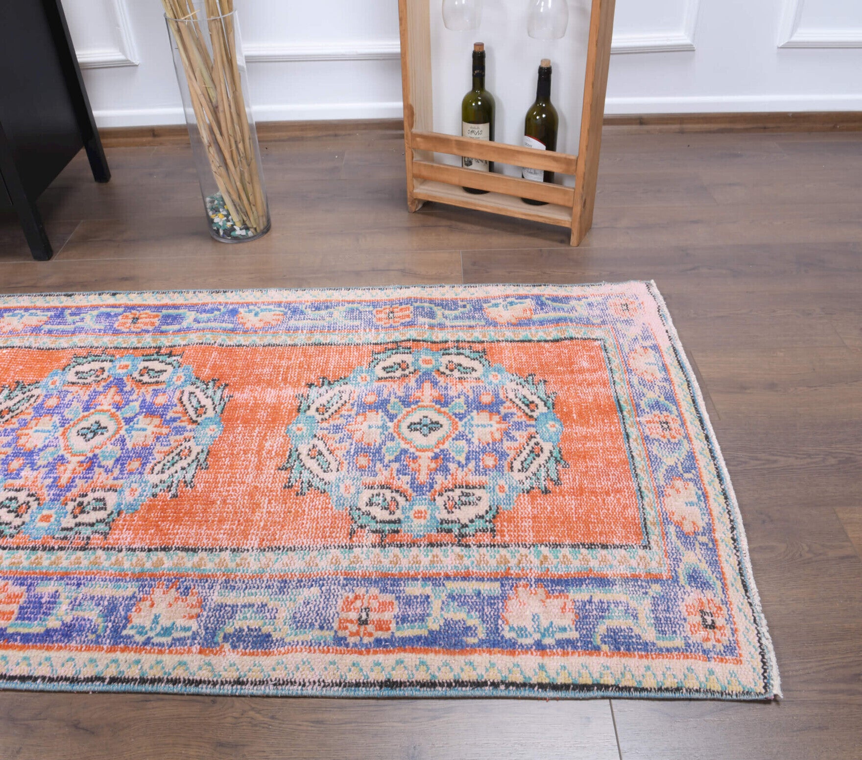 Handmade wool runner from Anatolia, Turkey – Vintage Runner Rug 2'11" x 11'7"