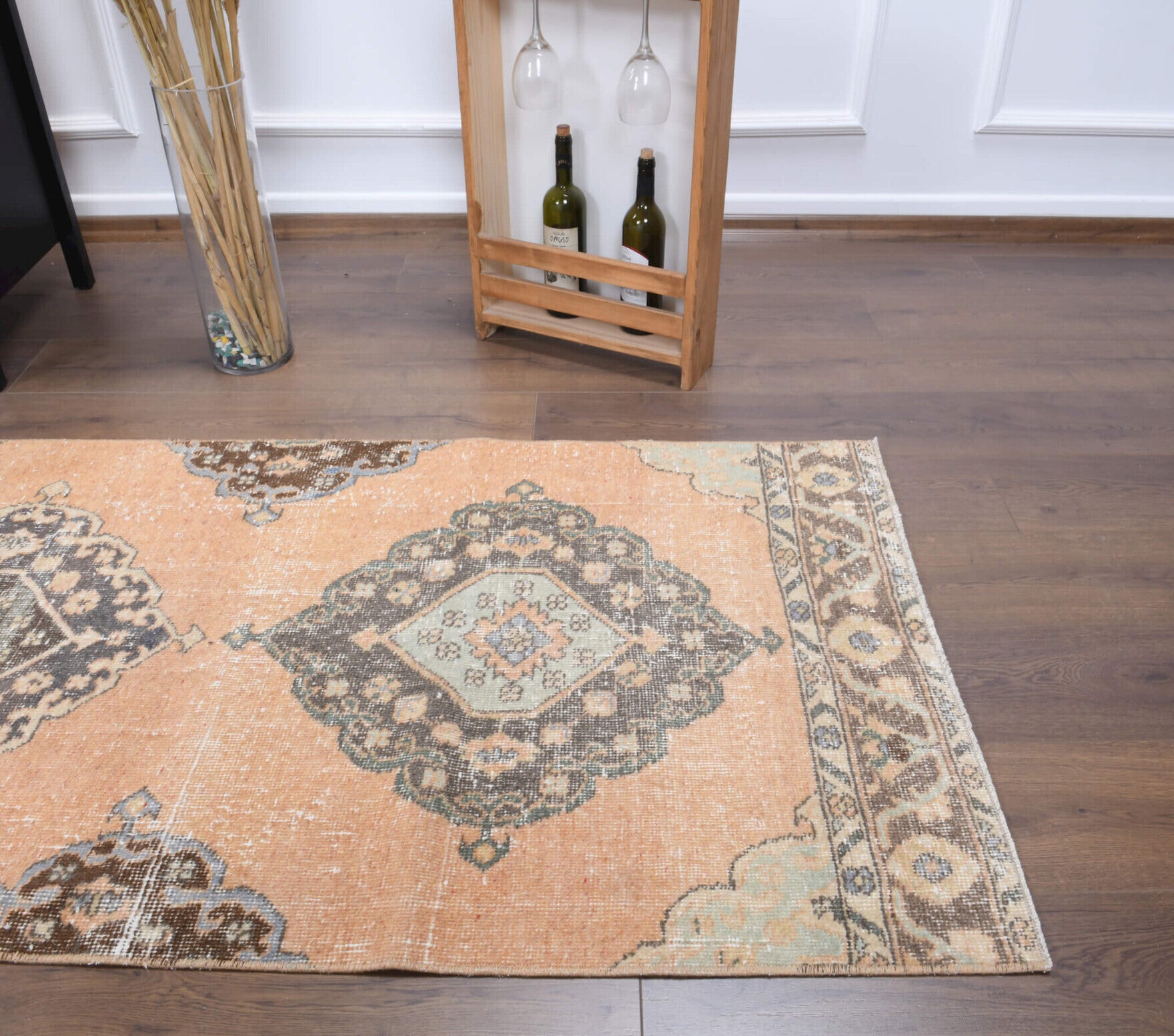 Handmade wool runner from Anatolia, Turkey – Vintage Runner Rug 2'10" x 12'3"