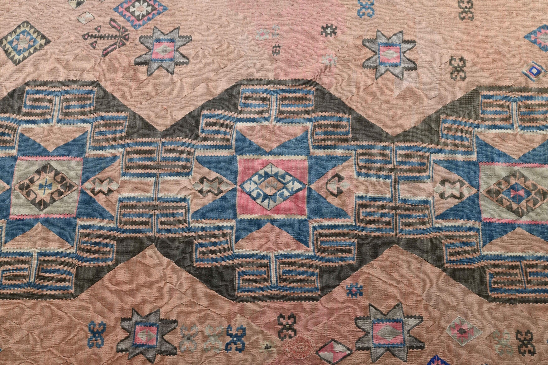170x404 cm vintage kilim Anatolian runner rug – Nihanperver, flatweave, wool