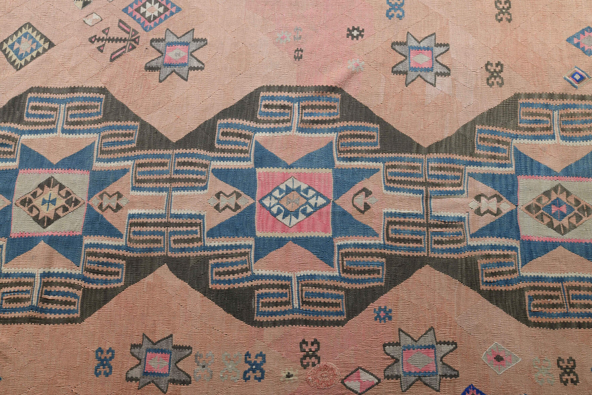 Unique Flatweave Vintage Runner Kilim